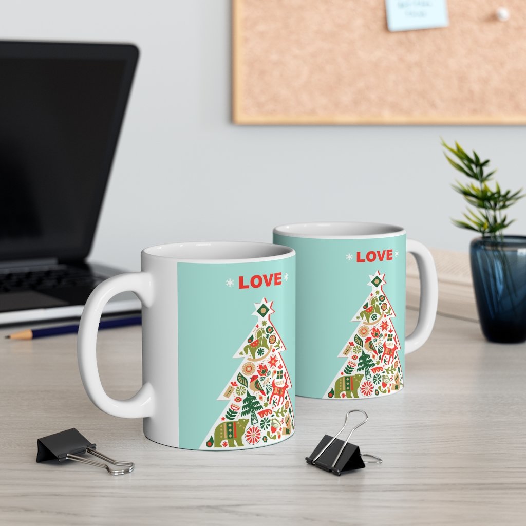 Christmas Tree with Love Ceramic Mug 11oz