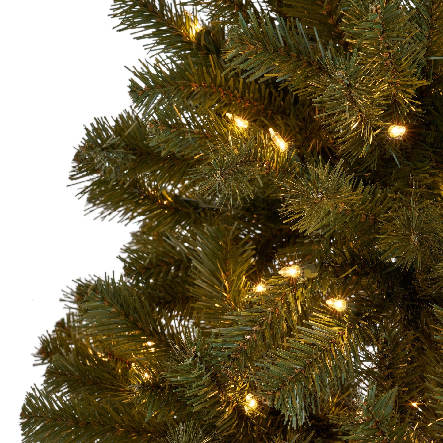 7' Noble Hinged Tree with 500 Clear Lights-UL,Dia:48",1110tips