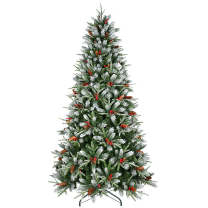 7.5ft PE/PVC Spray White Christmas Tree