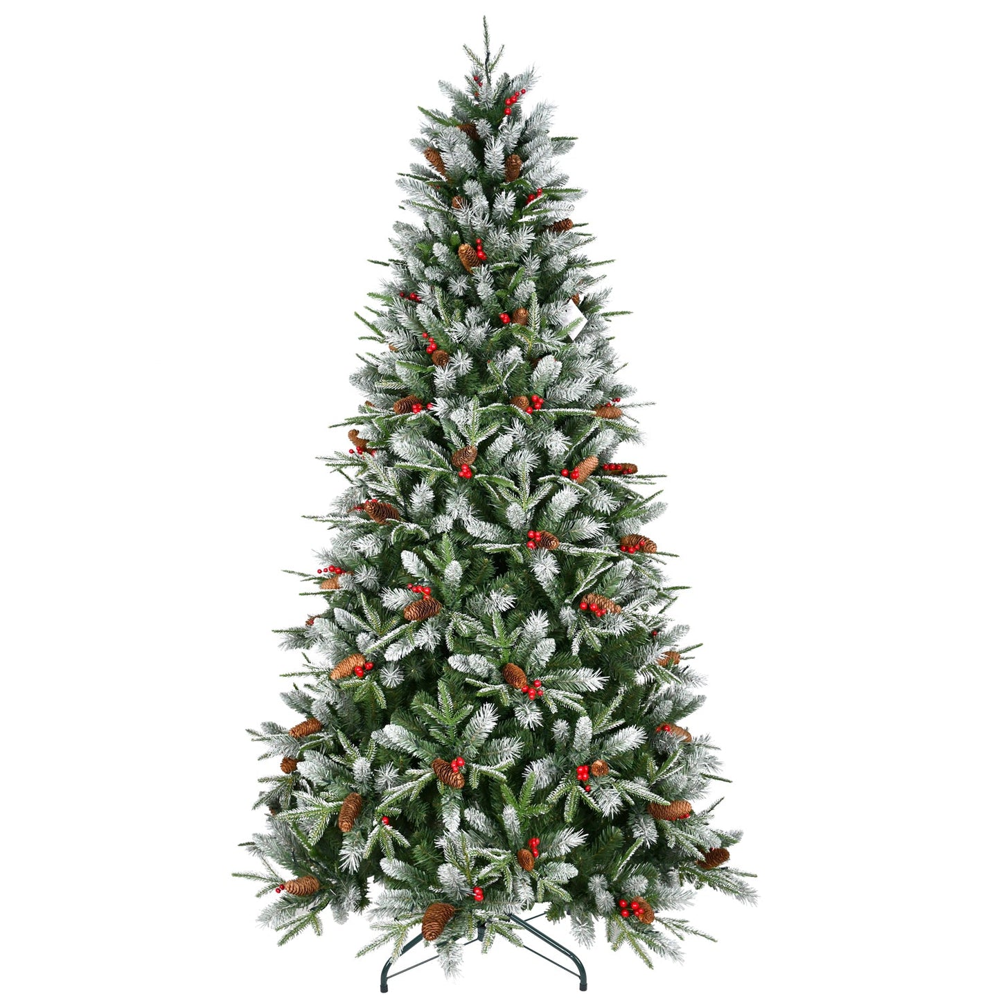 8ft PE/PVC Spray White Christmas Tree with 2850 PE&PVC Mixed Branch