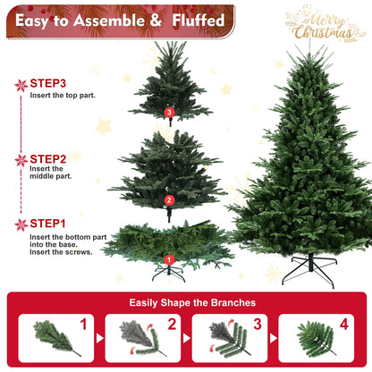 9FT Christmas Tree Simulate Nature Advanced Materials Premium Hinged