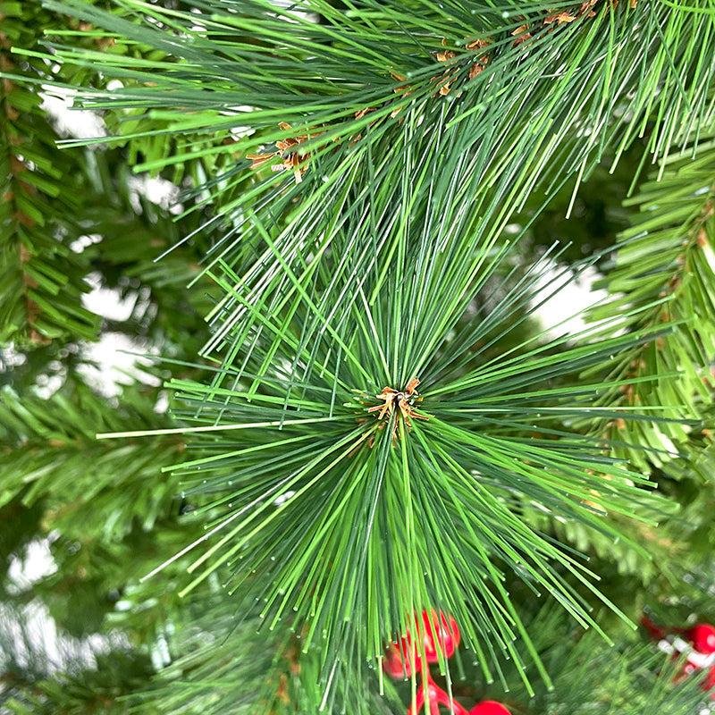 7.5 FT Upside Down Christmas Tree with Artificial Berries and Santa's