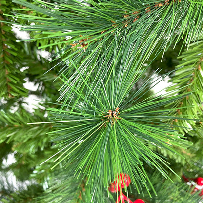 7.5 FT Upside Down Christmas Tree with Artificial Berries and Santa's