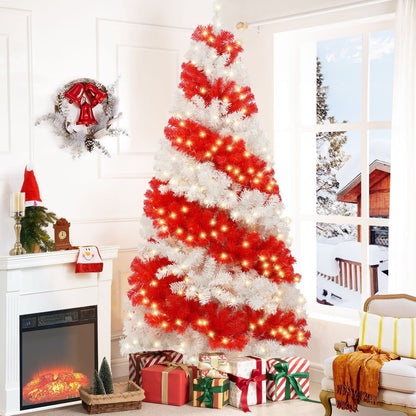 6ft Artificial Christmas Tree with 300 LED Lights and 900 Bendable