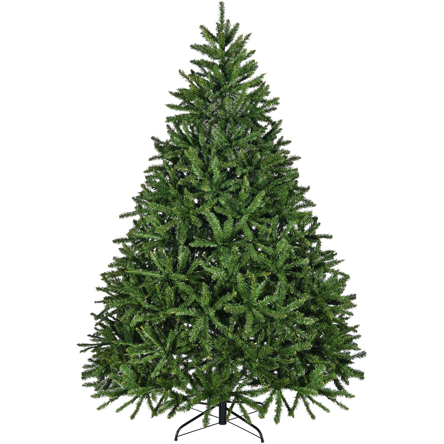 7ft Artificial Christmas Tree, Premium Unlit Hinged Spruce Full Tree