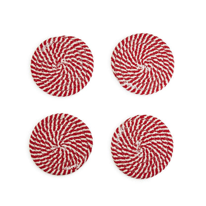 Candy Cane Coaster 4pk