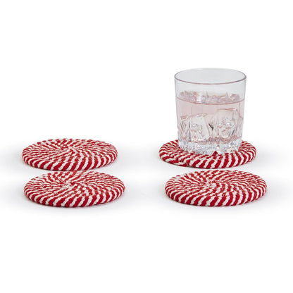 Candy Cane Coaster 4pk