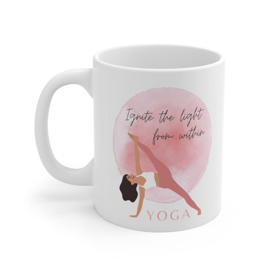 Ignite the Light Yoga Theme Mug