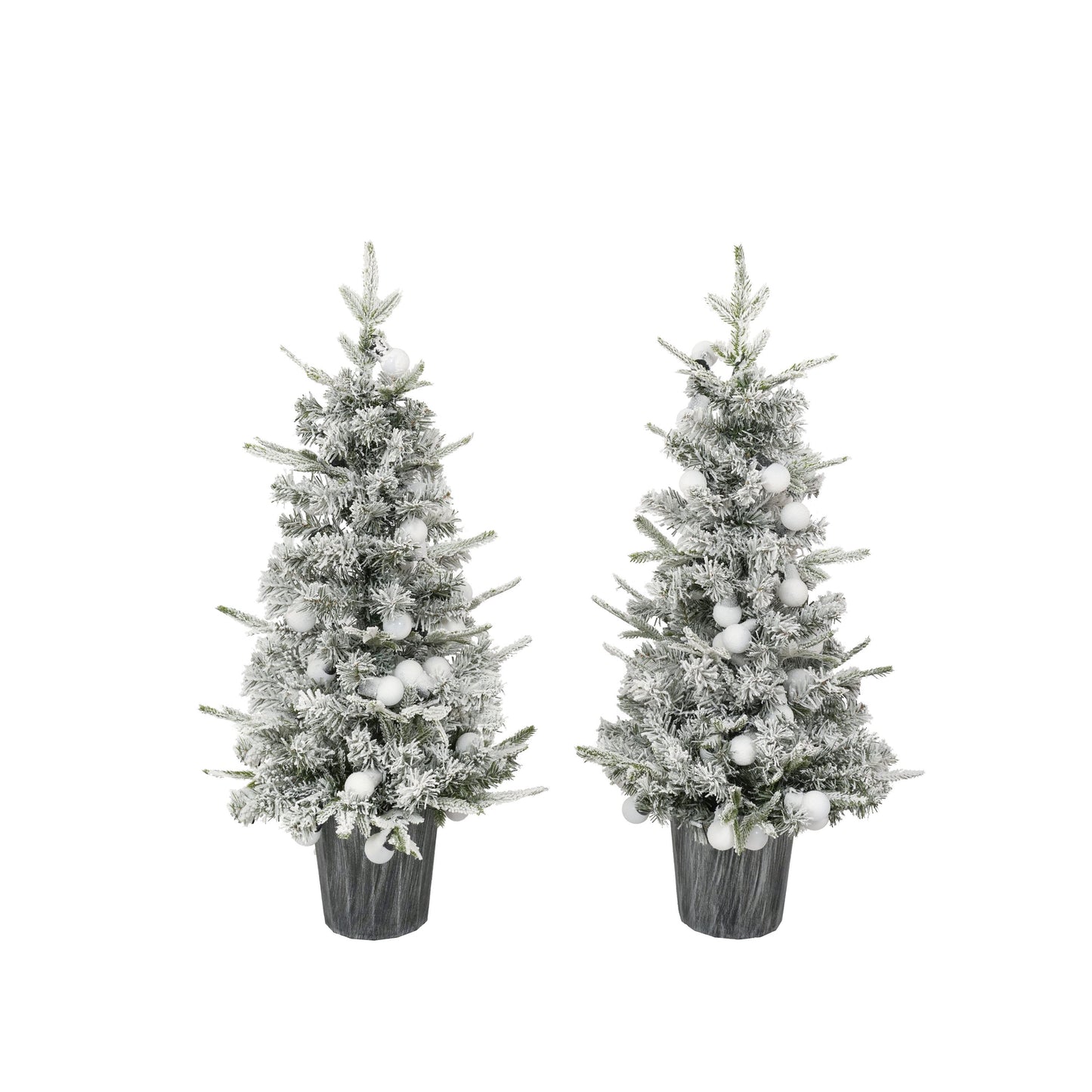 Lighted Candy Christmas Tree Set of 2, 3ft Artificial Tree with Warm