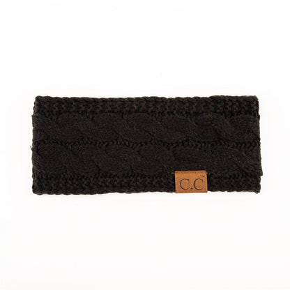 CC Brand Cable-Knit Lined Head Wrap for Women Hair Accessories