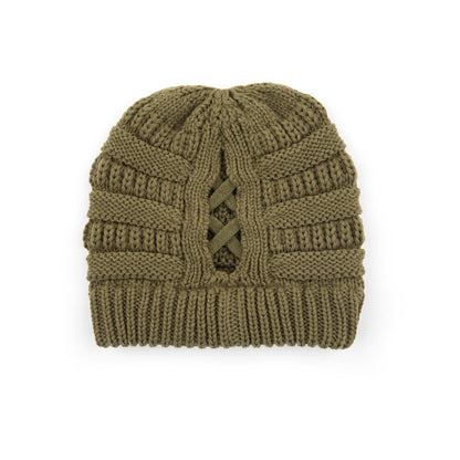 CC Criss-Cross Pony Beanie