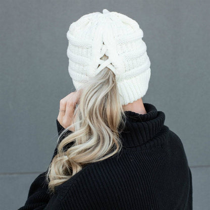 CC Criss-Cross Pony Beanie