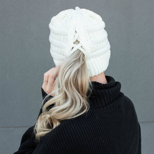 CC Criss-Cross Pony Beanie