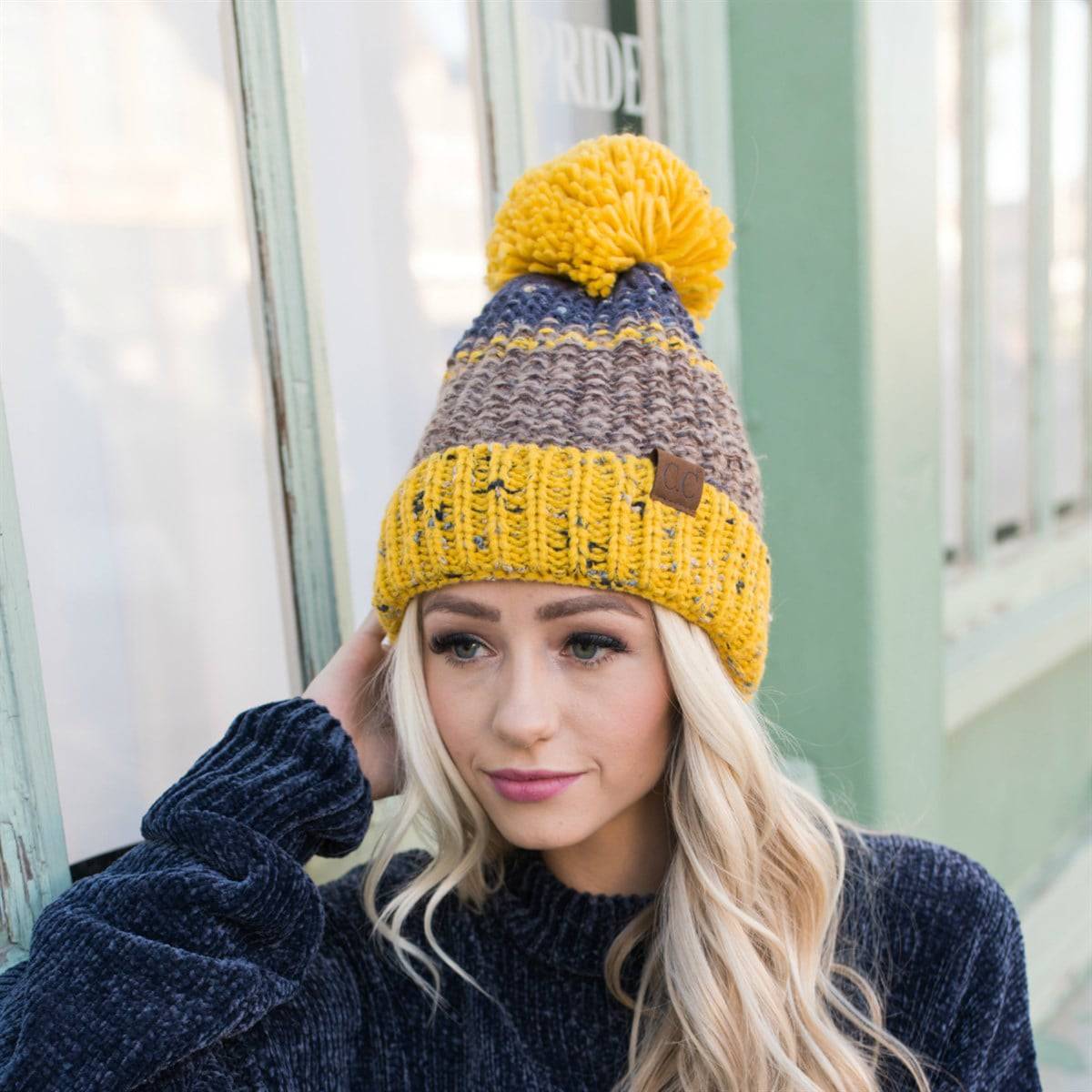 CC Yarn Pom Detailed Beanie