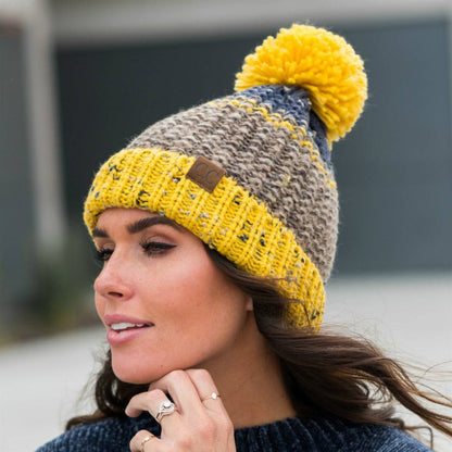 CC Yarn Pom Detailed Beanie