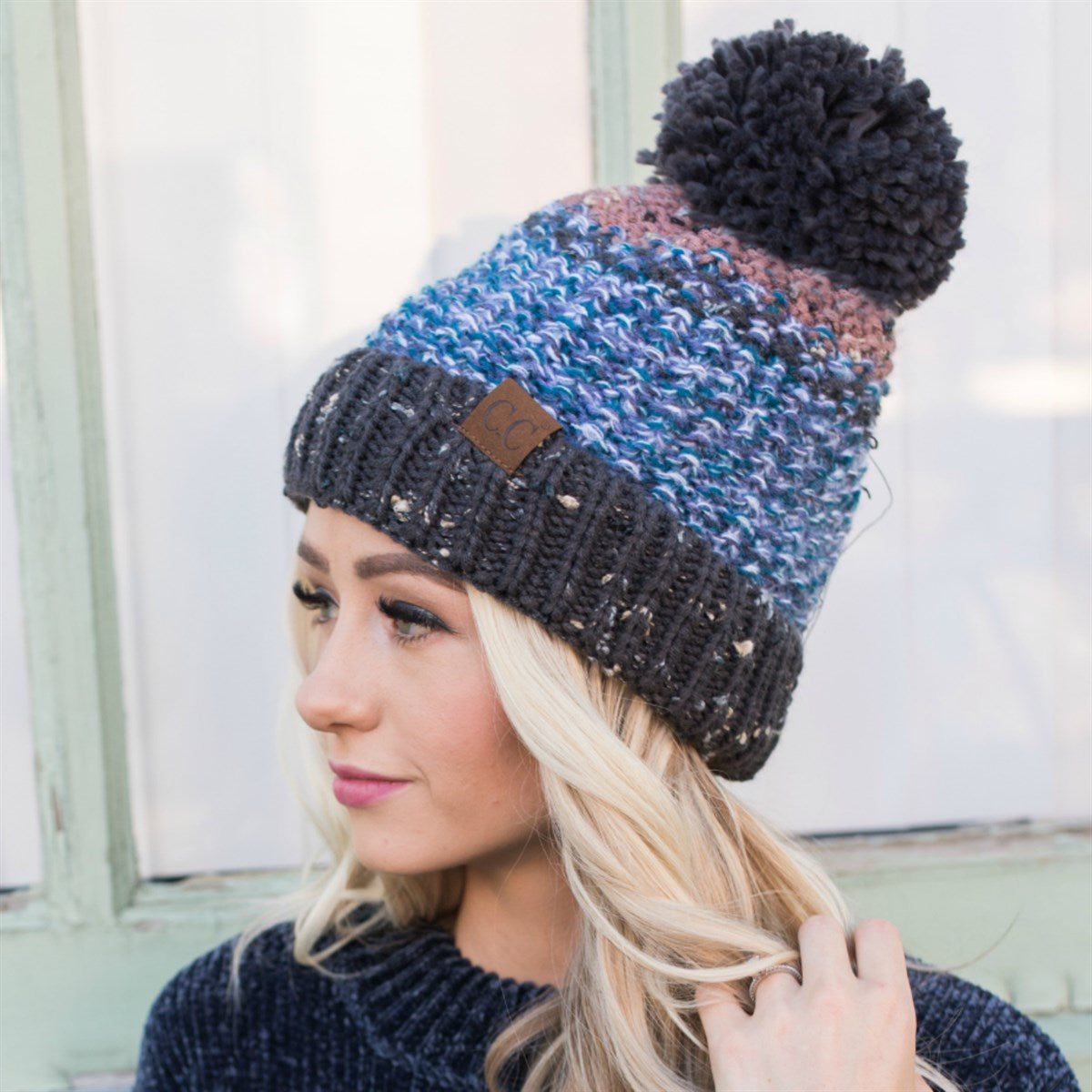 CC Yarn Pom Detailed Beanie