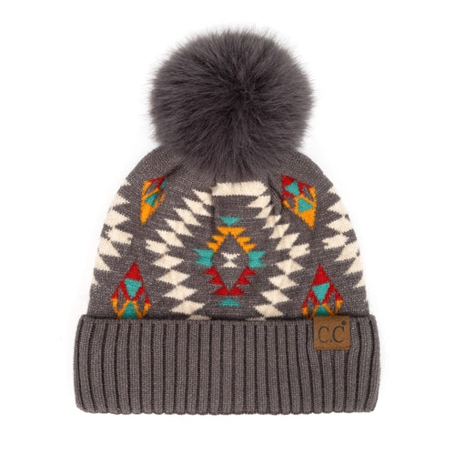 CC South Western Print Beanies Hats