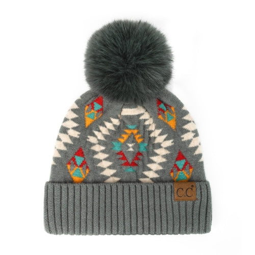 CC South Western Print Beanies Hats