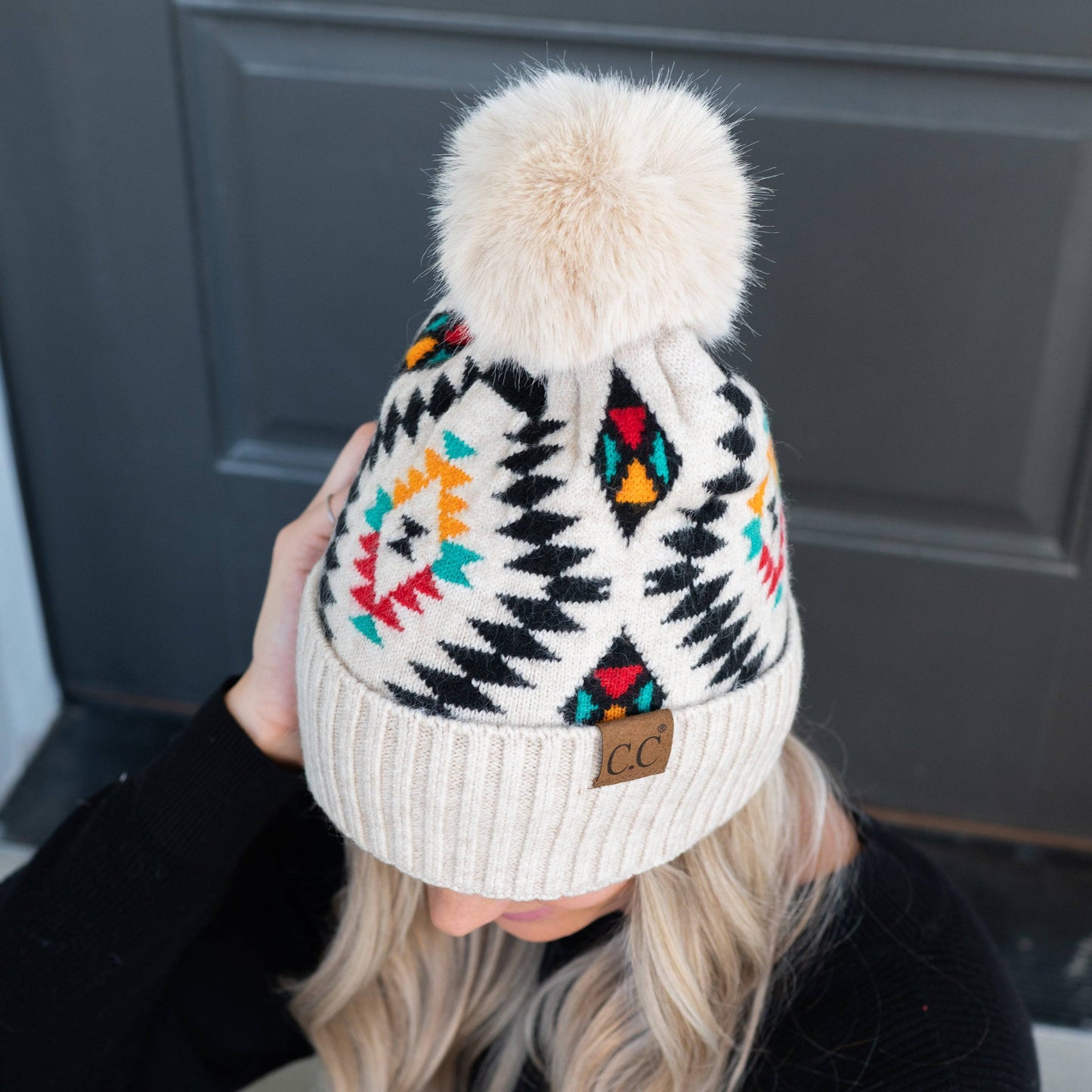 CC South Western Print Beanies Hats