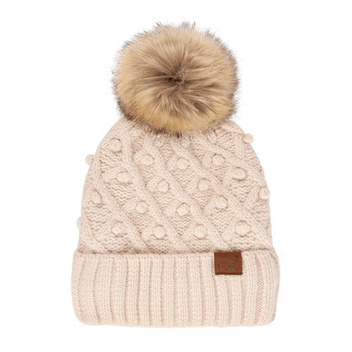 CC Crafted Pom Kids Youth to Adult Beanies Hats