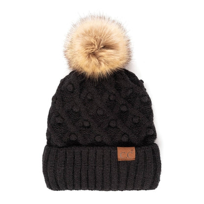 CC Crafted Pom Kids Youth to Adult Beanies Hats