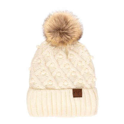 CC Crafted Pom Kids Youth to Adult Beanies Hats