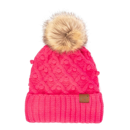 CC Crafted Pom Kids Youth to Adult Beanies Hats