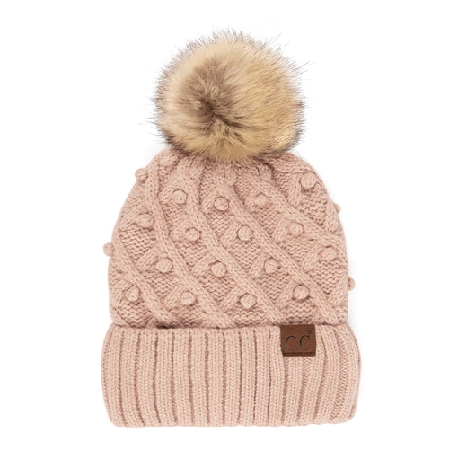 CC Crafted Pom Kids Youth to Adult Beanies Hats