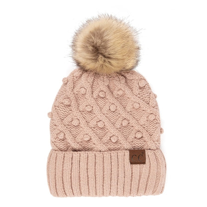 CC Crafted Pom Kids Youth to Adult Beanies Hats