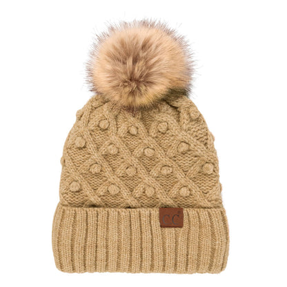 CC Crafted Pom Kids Youth to Adult Beanies Hats