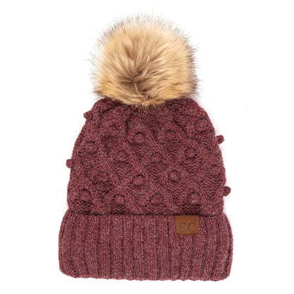 CC Crafted Pom Kids Youth to Adult Beanies Hats