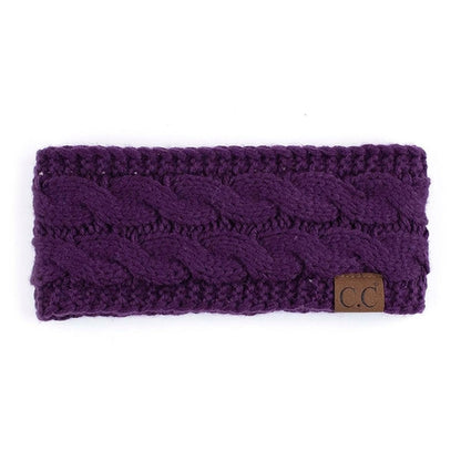 CC Brand Cable-Knit Lined Head Wrap for Women Hair Accessories