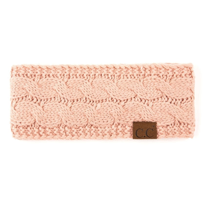 CC Brand Cable-Knit Lined Head Wrap for Women Hair Accessories