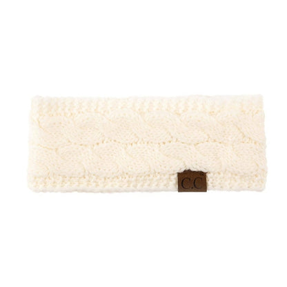 CC Brand Cable-Knit Lined Head Wrap for Women Hair Accessories