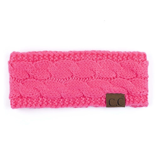 CC Brand Cable-Knit Lined Head Wrap for Women Hair Accessories