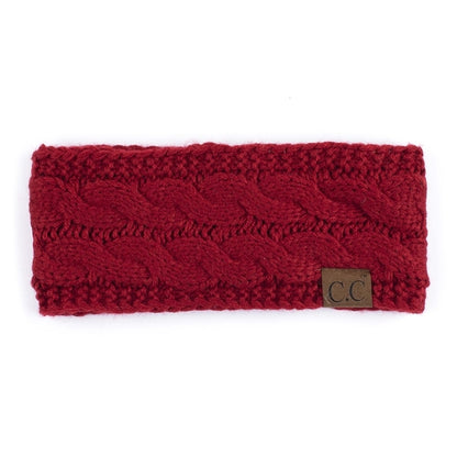 CC Brand Cable-Knit Lined Head Wrap for Women Hair Accessories