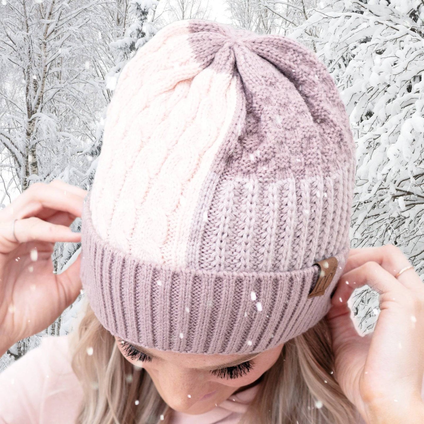 CC Multi-Color Blocking Beanie