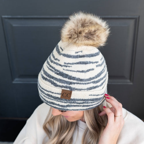 CC Beanie Animal Print Winter Hats