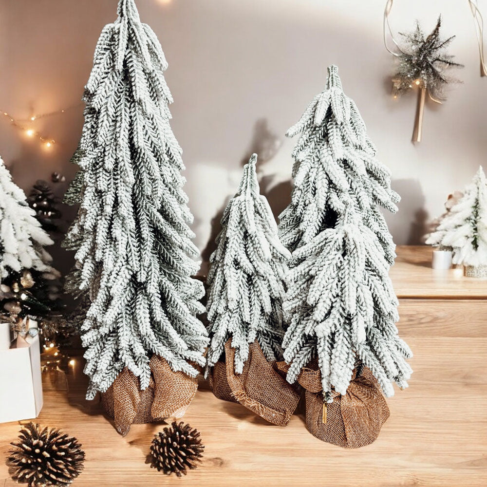 Snow Christmas Trees 4pk