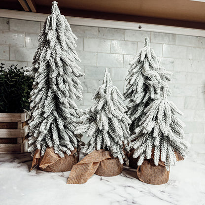 Snow Christmas Trees 4pk