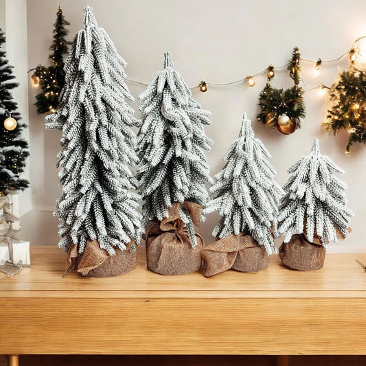 Snow Christmas Trees 4pk