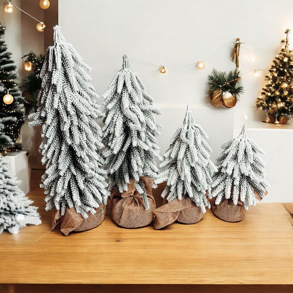 Snow Christmas Trees 4pk