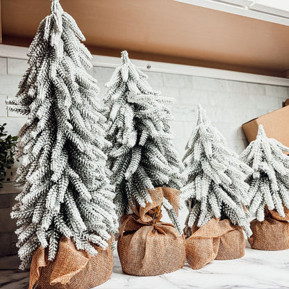 Snow Christmas Trees 4pk