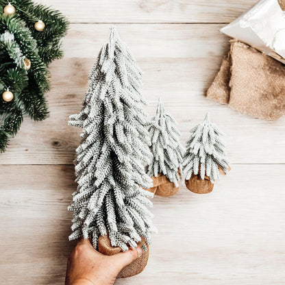 Snow Christmas Trees 4pk