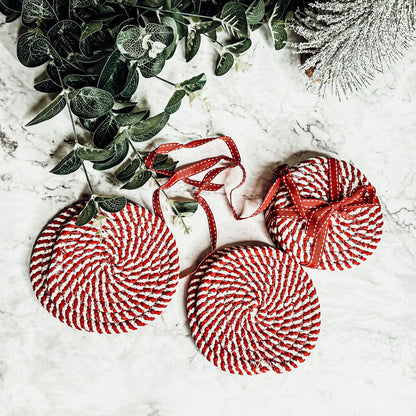 Candy Cane Coaster 4pk