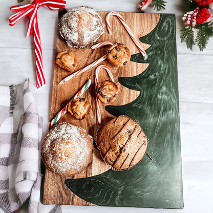 Christmas Serving Board Marble & Wood