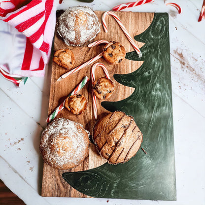 Christmas Serving Board Marble & Wood