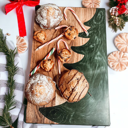 Christmas Serving Board Marble & Wood