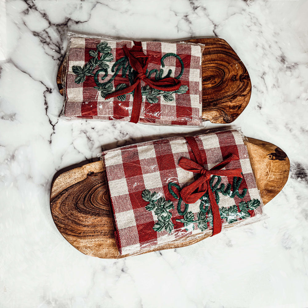 Holiday Charcuterie & Tartan Towel Set