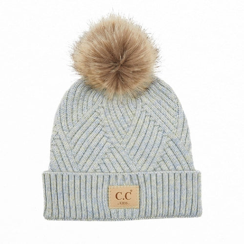 CC Criss-Cross Suede Patch Kids Toddler to Adult Beanie Adult